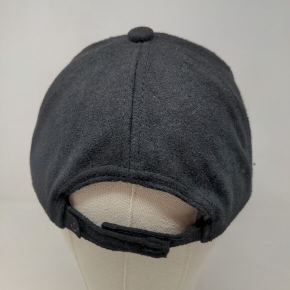 Unbranded Men's Strapback Hat Black Adjustable 100% Polyester Blank - Picture 5 of 7